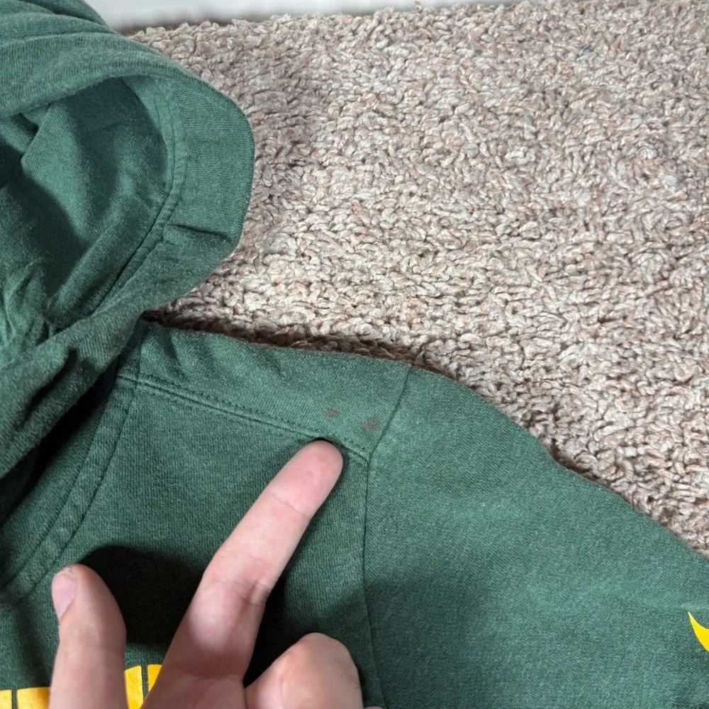 Nike‎ Green Bay Packers NFL Hoodie Womens Large Green Yellow Pullover Sweatshirt